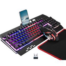 Wireless RGB Backlit Gaming Keyboard and Mouse