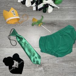 Babies 1st Birthday Crown, Tie, Diaper Cover 