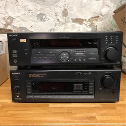 2 Sony Receiver Amps Tested Working Great Sound
