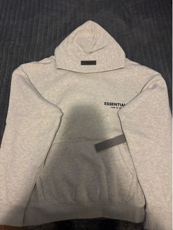 Essentials fear of god hoodie : light oatmeal grey