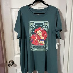Women’s size 4X Disney The Little Mermaid Ariel Tarot Classic Tee.  Tunic length.  Brand new with tags.  Purchased at Torrid.  Smoke free home 