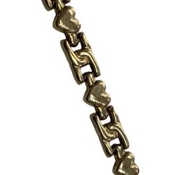 10 K Gold Bracelet With Heart And Links