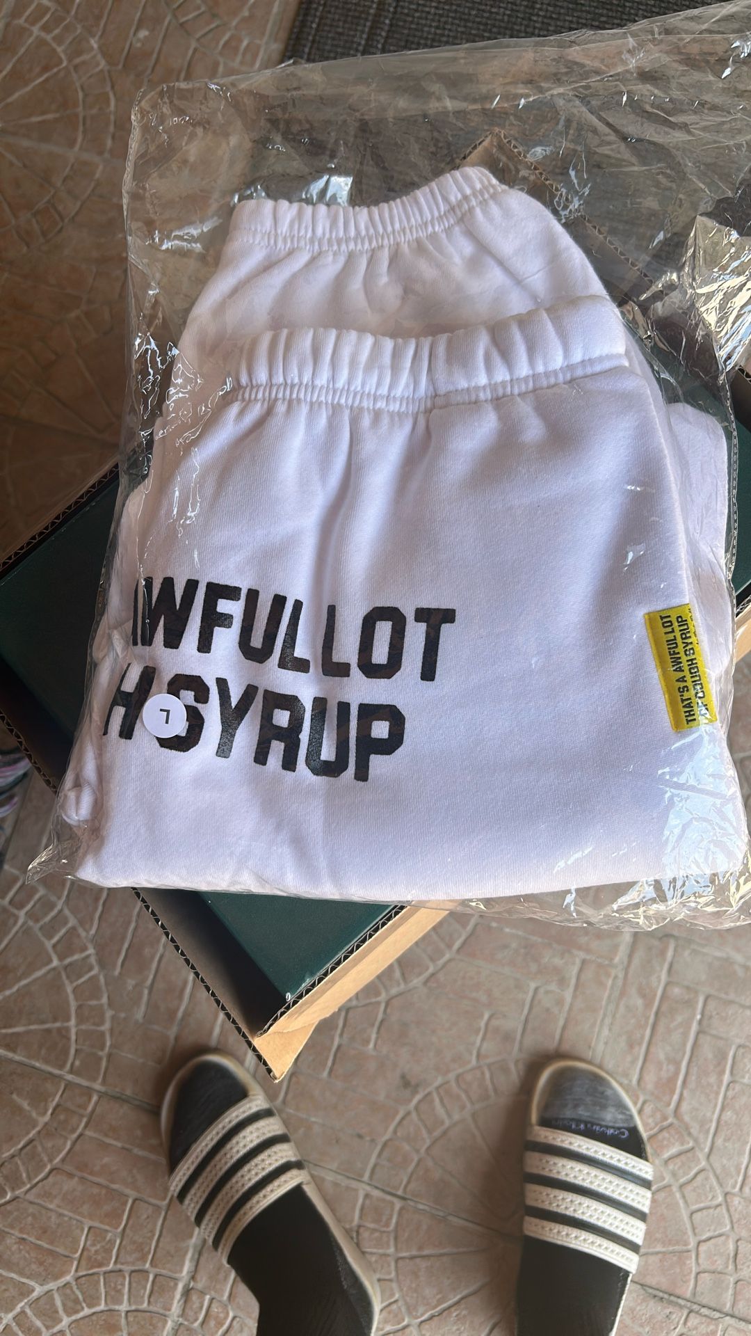 Awful Lot Of Cough Syrup Sweatpants White,All Products : American Fashion Style Bags On Sale