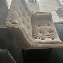 Set of 2 StyleCraft-Designed Velvet Tufted Mid‑Century Accent Chairs