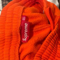 Orange Supreme Tag Pants 