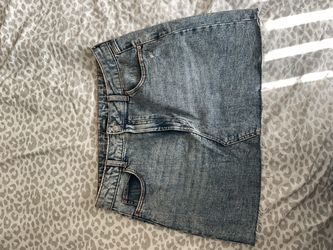 Light Wash Denim Mini Skirt