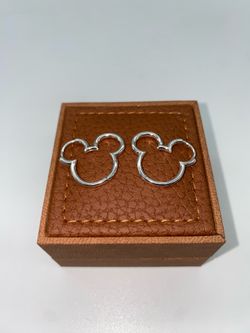 Pandora Disney Mickey Mouse Silhouette Hoop Earrings (Sterling)