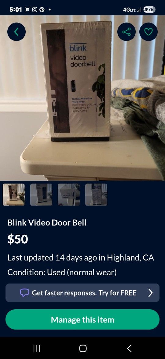 BLINK VIDEO DOOR BELL
