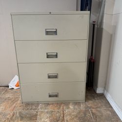 Metal 4 Drawer Credenza 