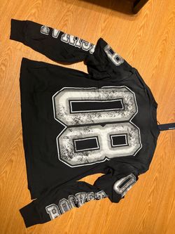Rockstar Offical Fields Black/Grey Double Layer Long Sleeve Graphic T-Shir
