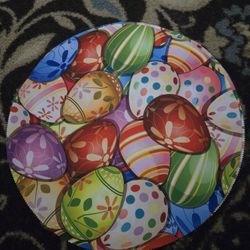 Set Of 4 Never Used Round Easter Eggs Placemats