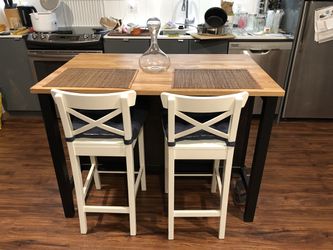 Vadholma kitchen island with chairs by IKEA for Sale in Seattle, WA
