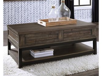 Johurst Grayish Brown Lift Top Coffee Table