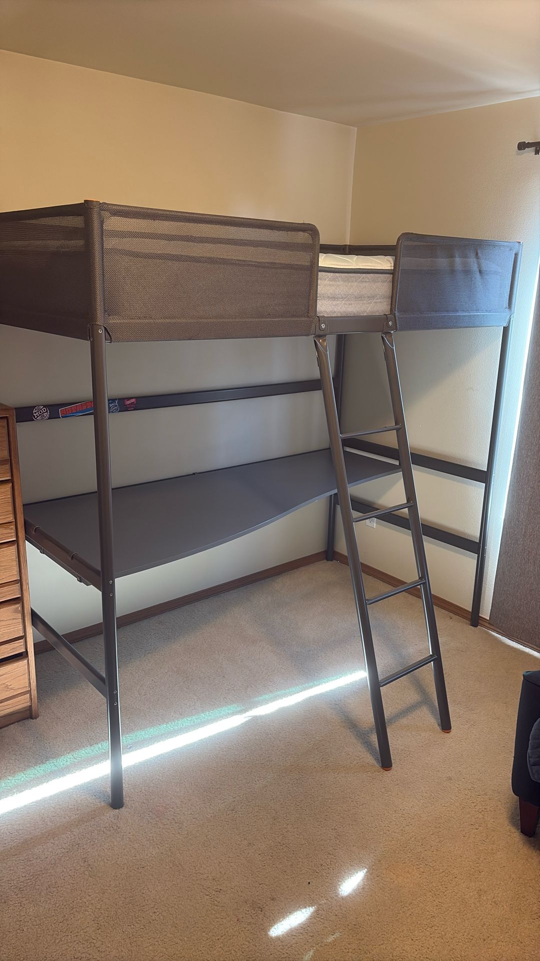 Twin Loft Bed With Lower Desk “MAKE OFFER”