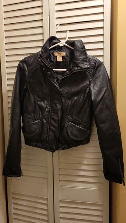 Leather black jacket Small size $30