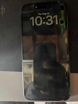 Apple iPhone 15 Pro Max with Cracked Screen