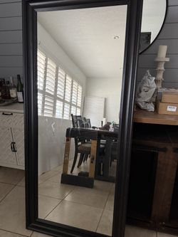 Dark Brown Wooden full Length Mirror