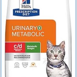 New Hill's Prescription Diet c/d Multicare Stress + Metabolic, Urinary Stress + Weight Care Chicken Flavor Dry Cat Food, Veterinary Diet, 6.35 lb. Bag