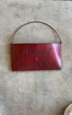 Decorative Hanging Metal Christmas Envelope Holder
