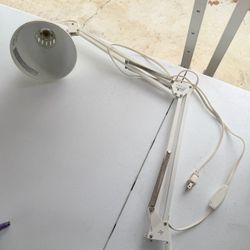 White Adjustable Architect Desk Lamp