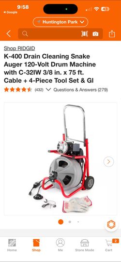 K400 Drain cleaning