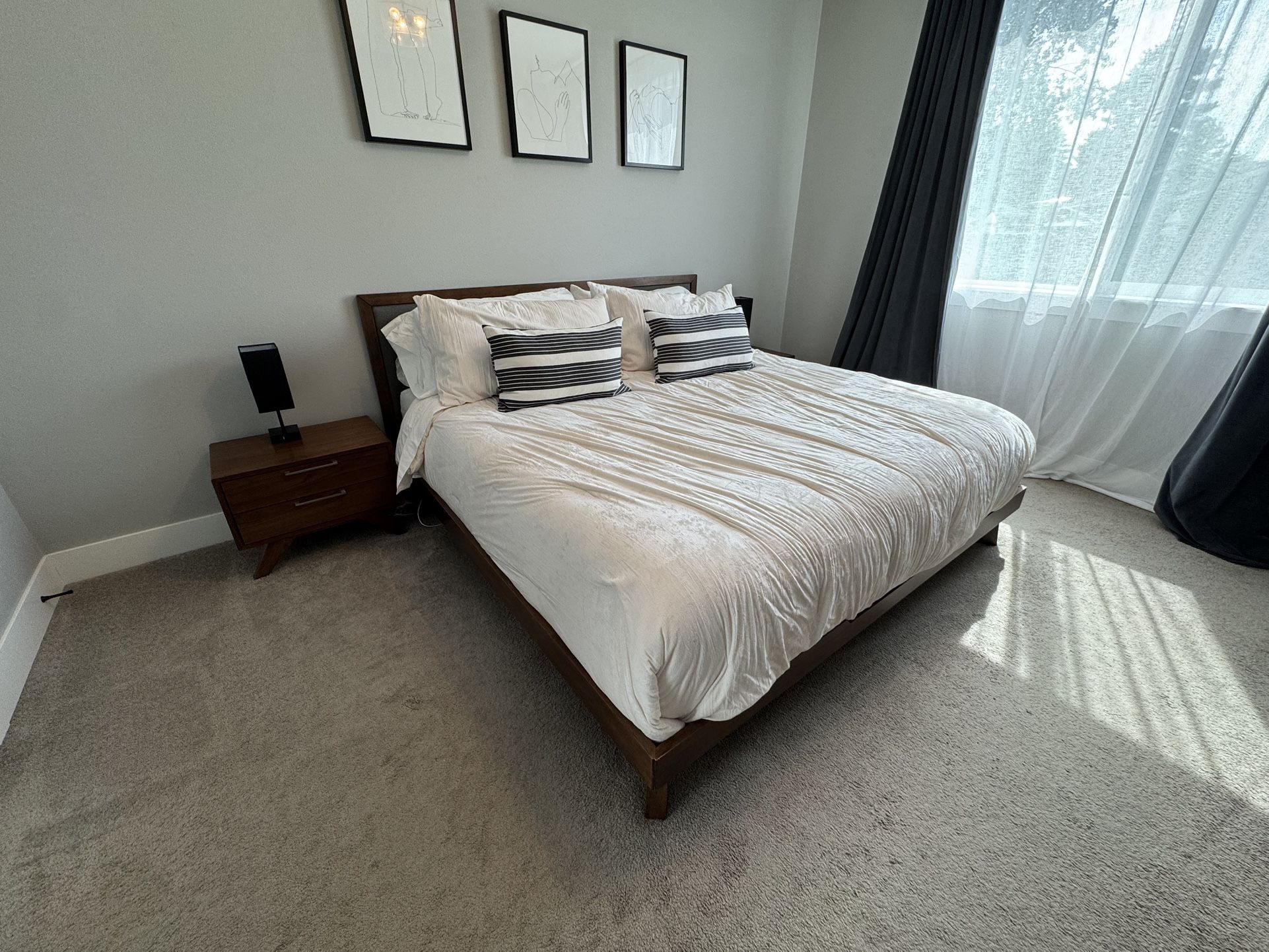 Bedroom Set From ‘All Modern’ (King Bed, Dresser, Nightstands)