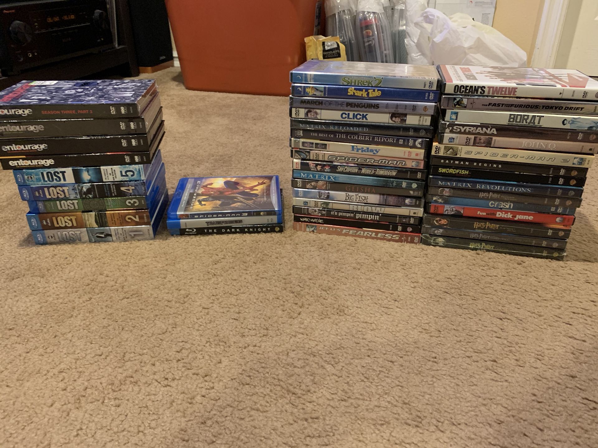 DVDs, Blu Rays and TV Series (DVDs)