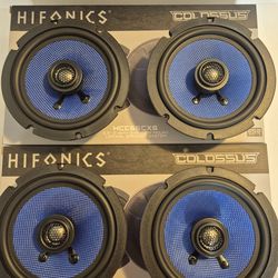 HIFONICS 2 PAIRS 6.5" 2 WAY 125 WATTS SHALLOW MOUNT CAR SPEAKER