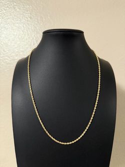 14K Gold Rope Chain – 6.55 Grams  -  Size: 18 inches🔥 (Firm Price)