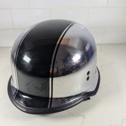 Highway 21 9mm German Beanie Helmet with a chrome/gloss finish