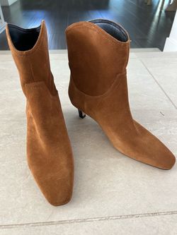 Nordstrom NEW brown suede ankle bootie 6.5 M