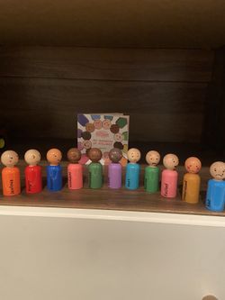 12 Wooden Feelings Dolls & Books