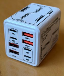 240W GaN USB-C and USB-A 8-port charger