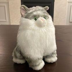 Aurora 10 Inch” Fat Cats Collection Dumpling Gray Tabby Cat Plush Stuffed Animal 