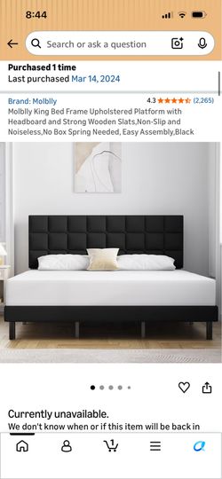King side bed frame
