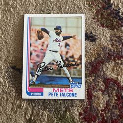 Pete Falcon Signed Baseball Card 