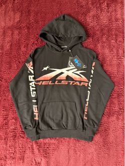 HELLSTAR Black and Orange Hoodie