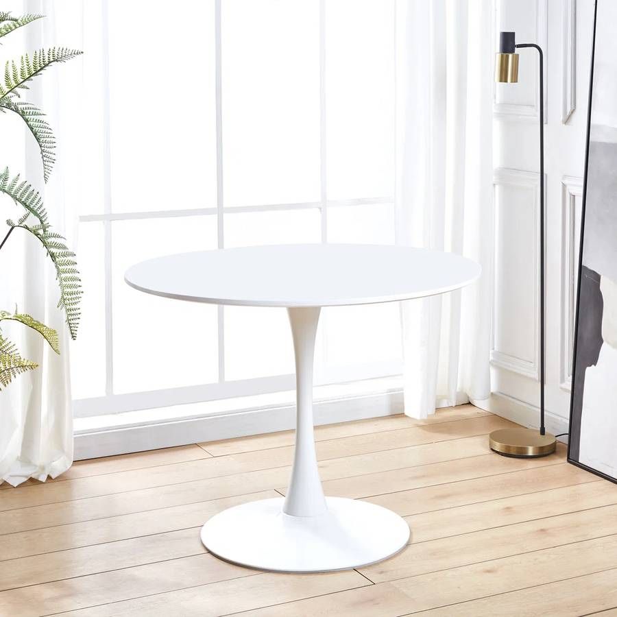 Table 31.5" top White Round Dining Table Kitchen table bistro table NEW CONDITION