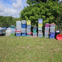 LARGE ASSORTMENT PLASTIC STORAGE BINS AND DRAWERS  $2 AND UP!!!!! I