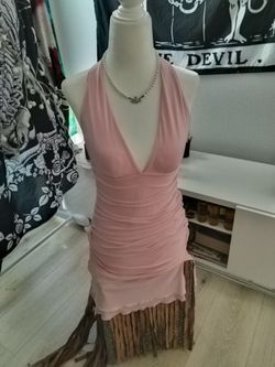 Pink Halter Mini Dress