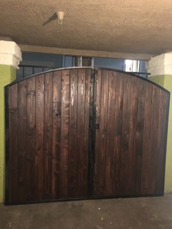 Iron wood door