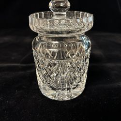 Waterford Crystal Small  Jam / Honey Jar w/ Lid