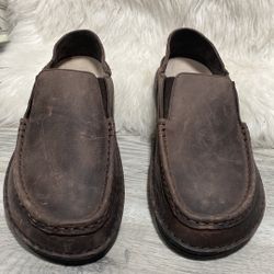 New Birkenstock Mens Duma Oiled Brown Leather Slip On SZ 8 Originally $150 