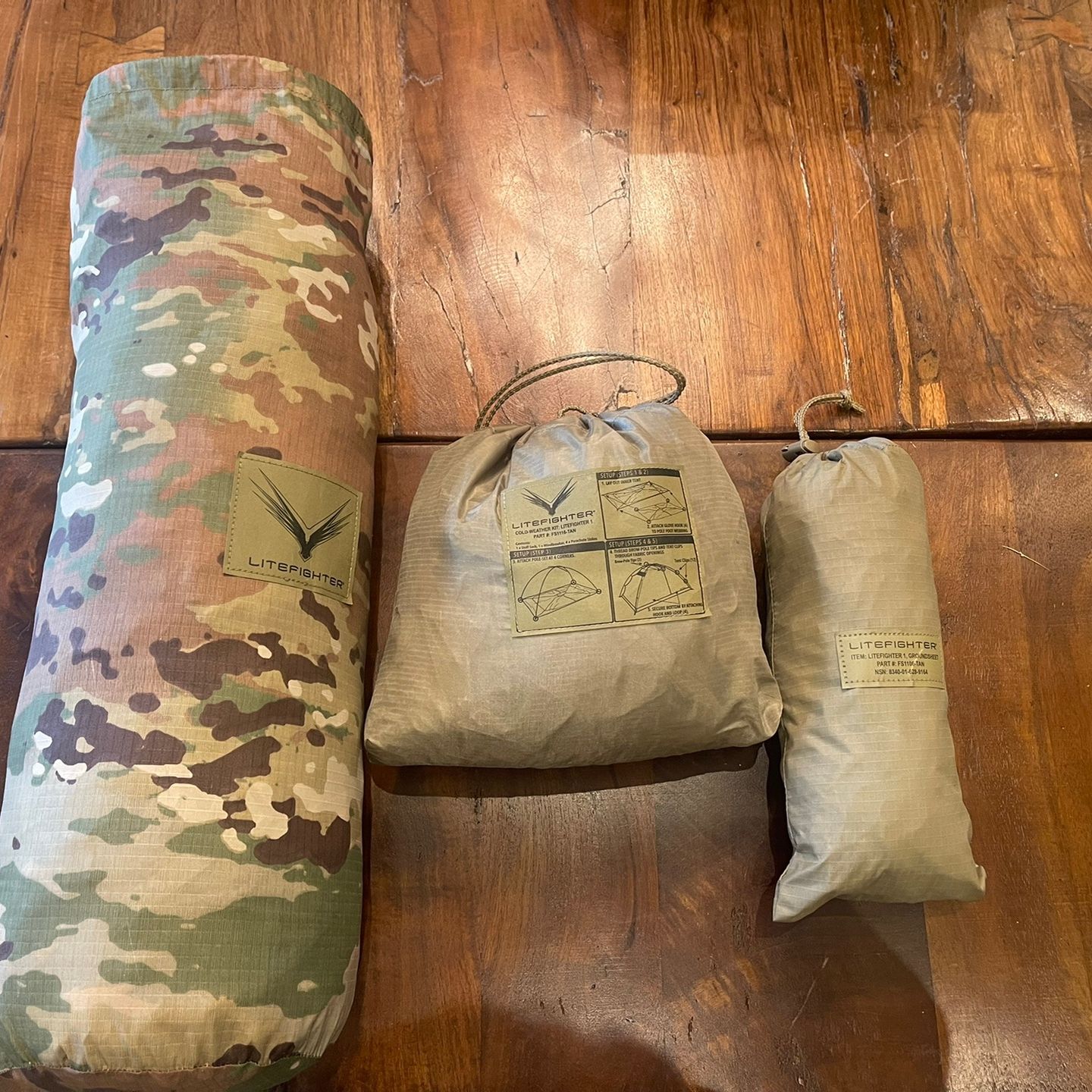 LiteFighter 1 Tent + Cold Weather Kit + Ground Sheet excellent