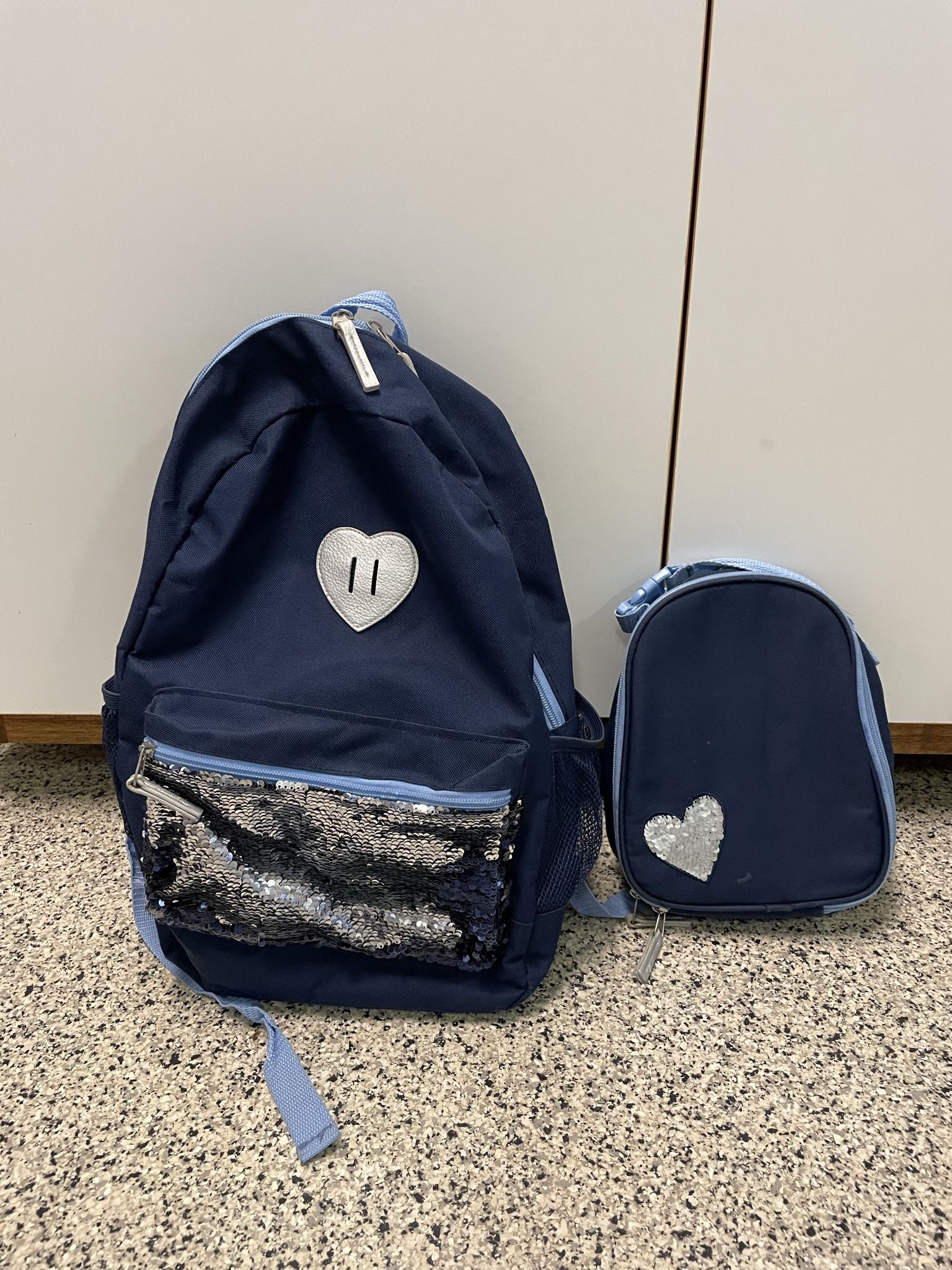 School Bag With Lunch Box