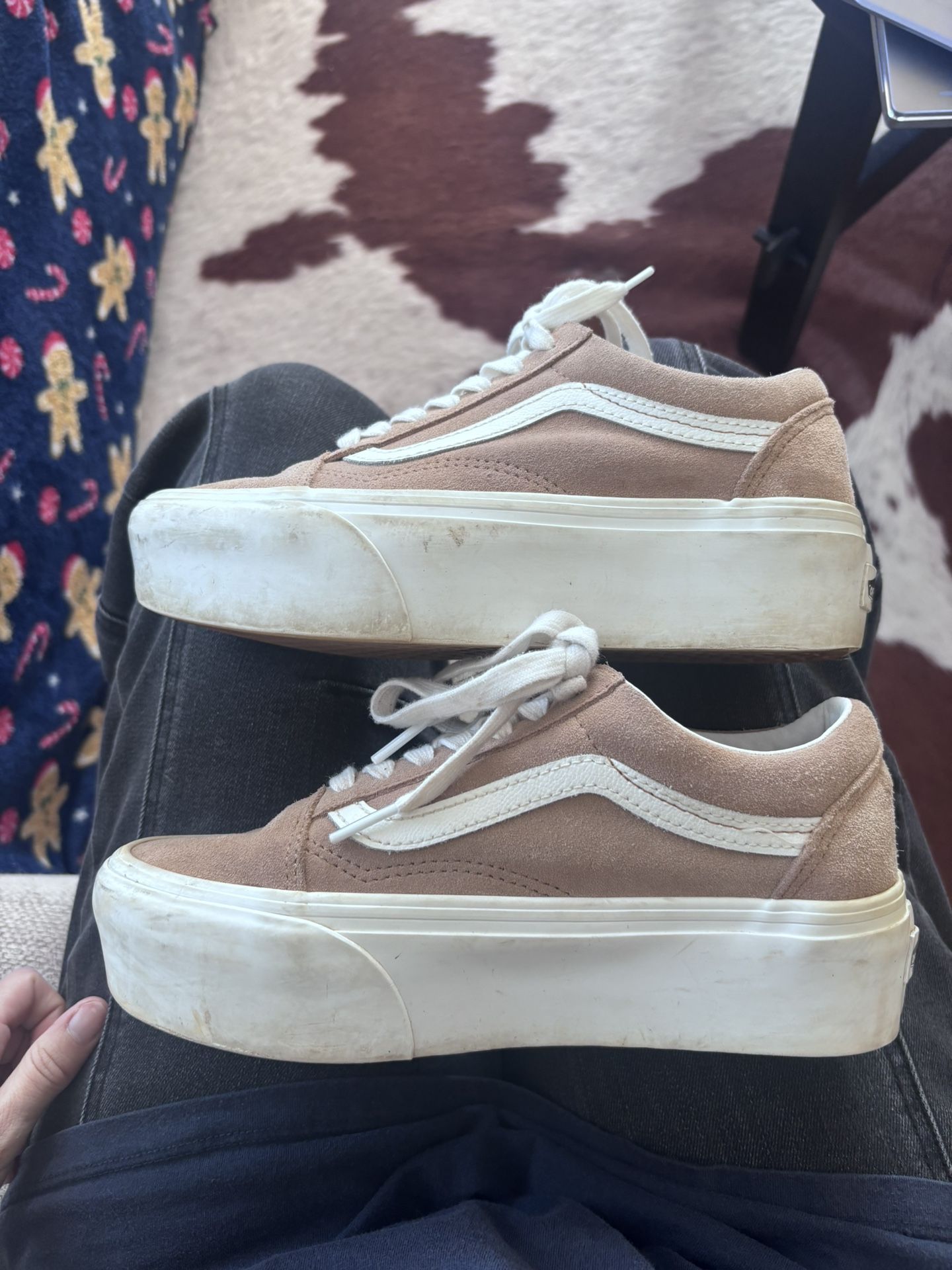 Vans WMNS Old Skool Stacked Soft Suede Burro/True White