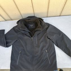 Sonoma Life Style Men's Size L Black Jacket Men Pocket Fleece Lined Heavy Duty