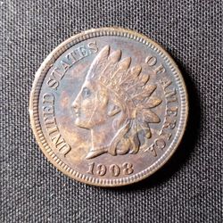 RARE 1908-s Indian Head Cent Penny
