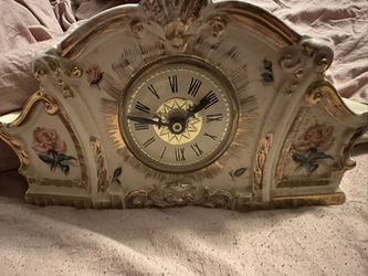 Vintage Clock And Shelf 