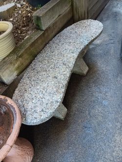 Vintage cement garden bench